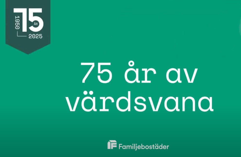 Familjebostäder fyller 75 år – en resa genom Göteborgs historia